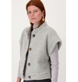 Zusss Teddy gilet kort - midddengrijs