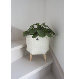 Handed by Dimensional Basket ecru white