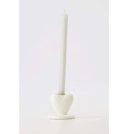Zusss Kandelaartje keramiek hartje - wit