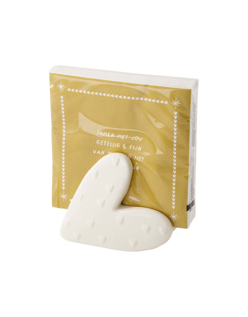 Zusss Servethouder in keramiek - hartje