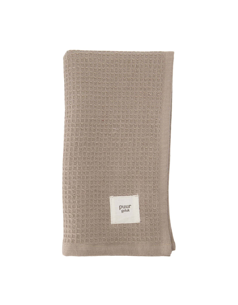 Zusss Gastendoekje 'Puur geluk' -  zand