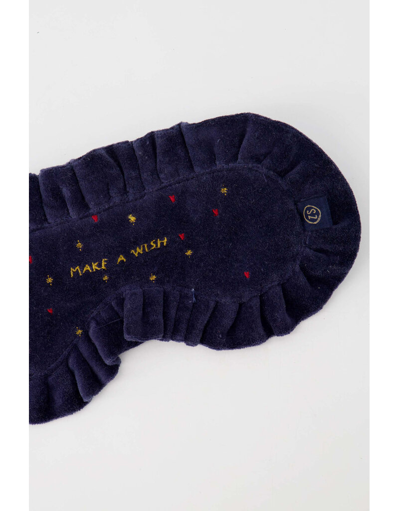 Zusss Slaapmasker velvet met sterren 'Make a wish'
