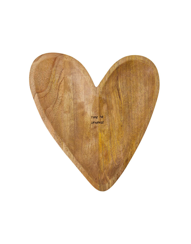 Zusss Houten apero-plank in hartvorm 'time to sparkle'