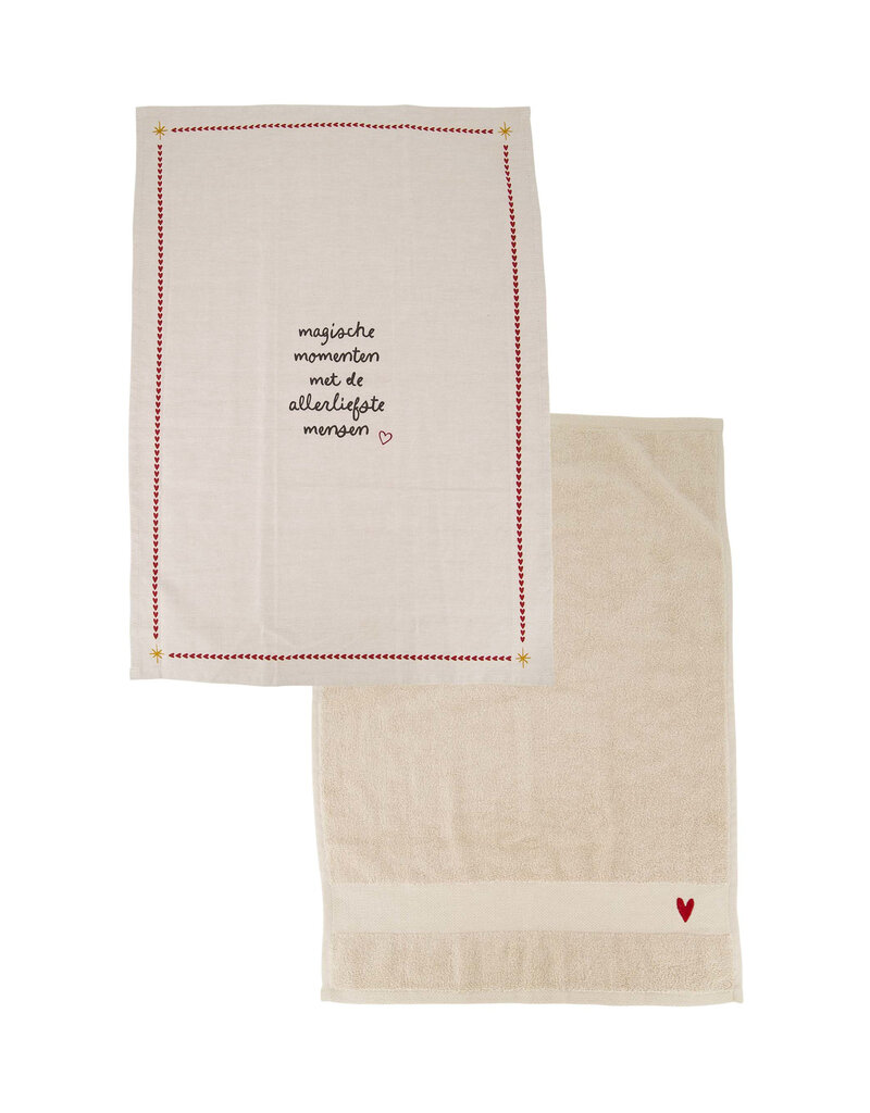 Zusss Keukenset handdoek en theedoek  'good food good mood'