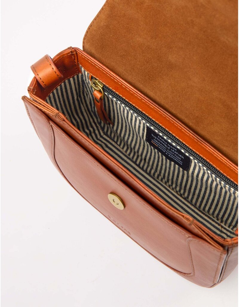 O MY BAG Nina - Dark cognac classic leather