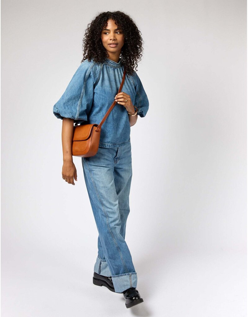 O MY BAG Nina - Dark cognac classic leather