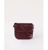 O MY BAG Nina - Dark cherry croco leather