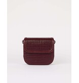 O MY BAG Nina - Dark cherry croco leather