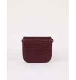 O MY BAG Nina - Dark cherry croco leather