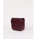 O MY BAG Nina - Dark cherry croco leather