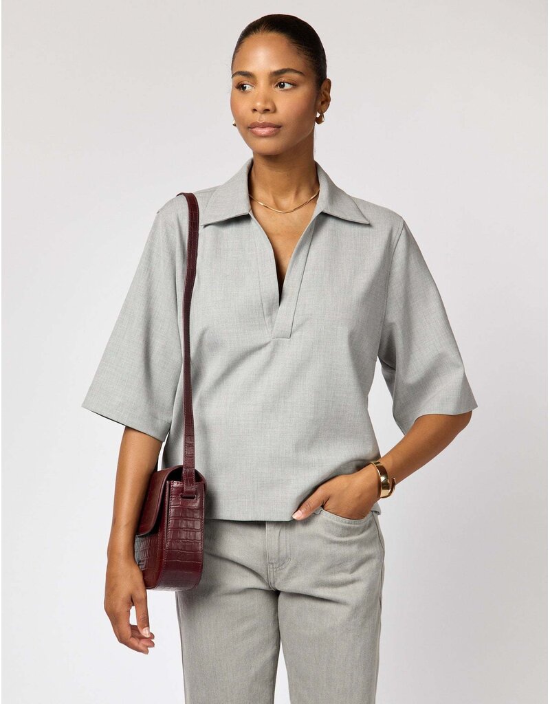 O MY BAG Nina - Dark cherry croco leather