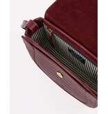 O MY BAG Nina - Dark cherry croco leather