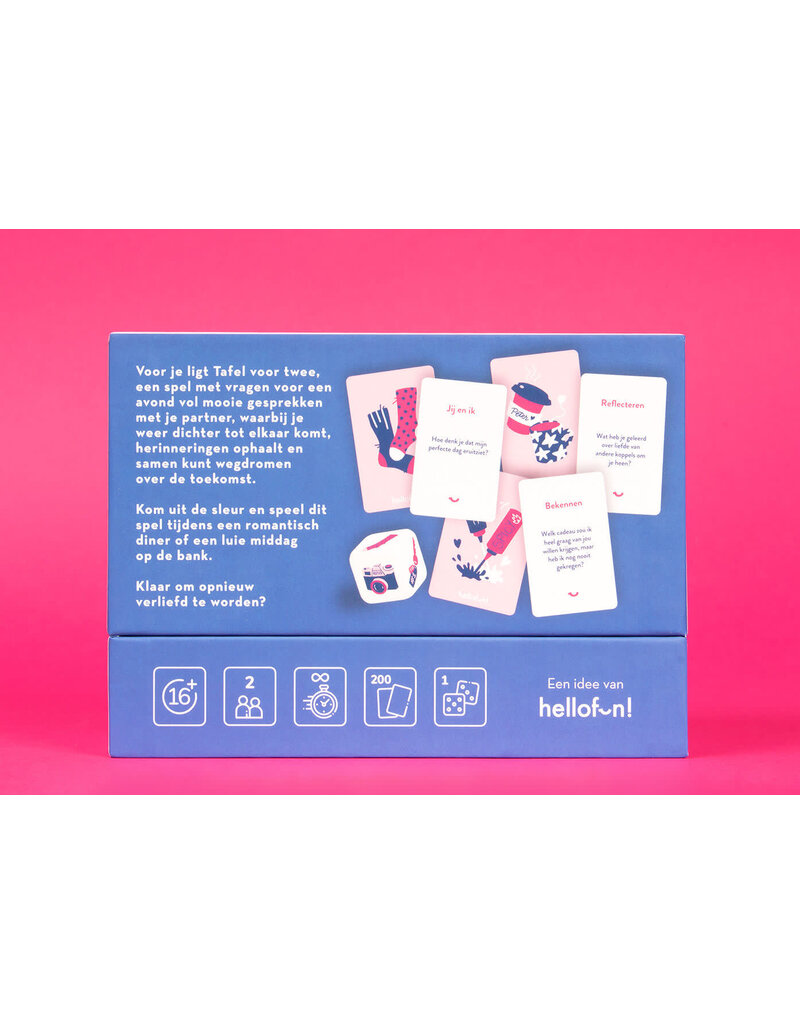 Hellofun! Gezelschapsspel 'Tafel voor twee'