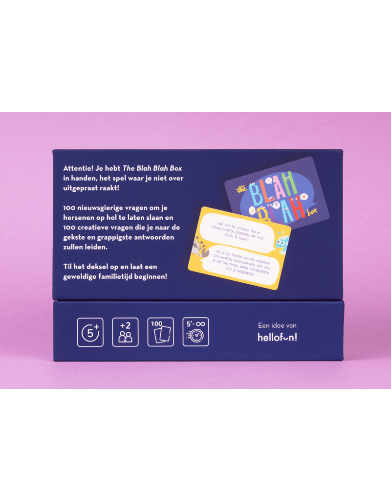 Hellofun! Gezelschapsspel 'Blah Blah' - vragen voor kinderen