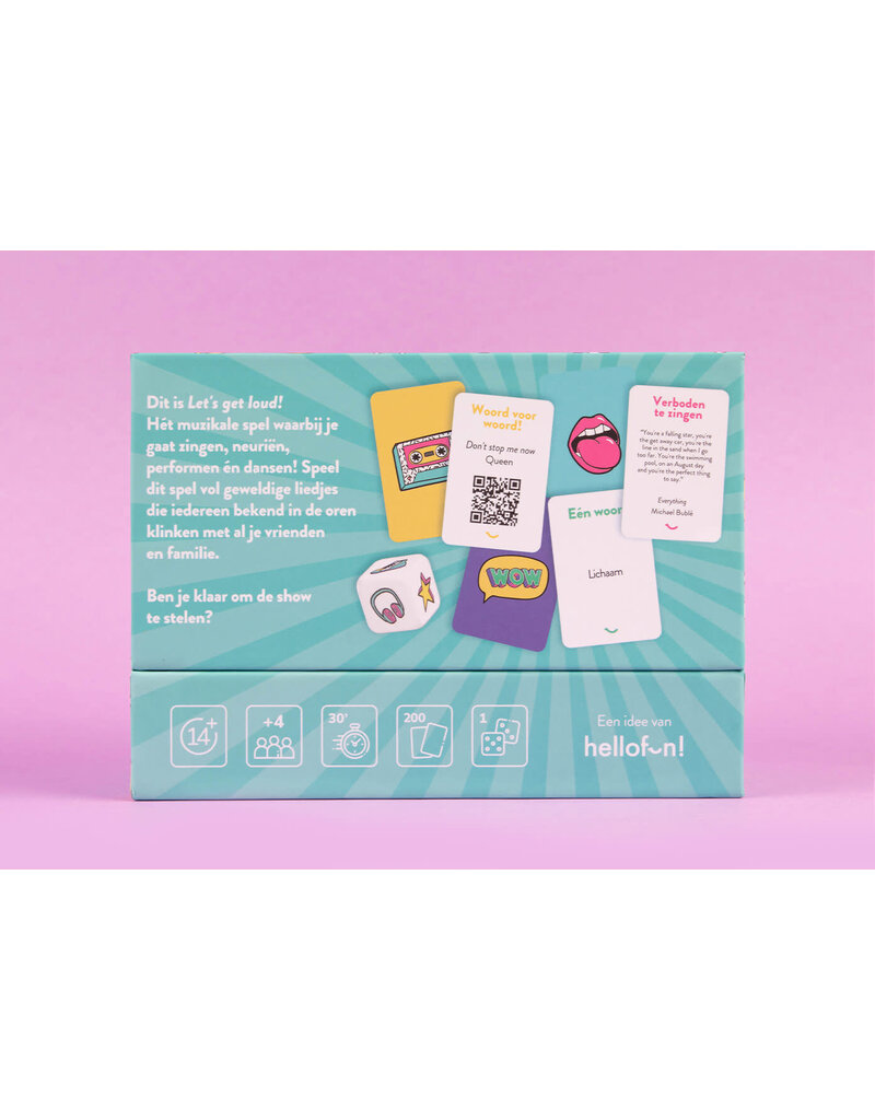 Hellofun! Gezelschapsspel 'Let's get loud' - spel met bekende liedjes