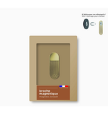 Tout Simplement Magnetische broche - langwerpig - goudkleur