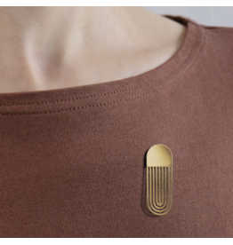 Tout Simplement Magnetische broche - langwerpig - goudkleur