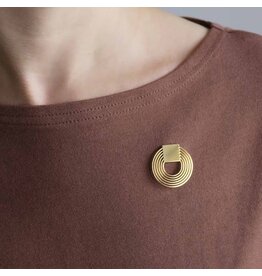 Tout Simplement Magnetische broche - cirkel - goudkleur