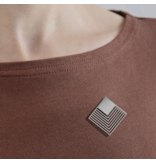 Tout Simplement Magnetische broche - vierkant - zilverkleurig