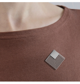 Tout Simplement Magnetische broche - vierkant - zilverkleurig