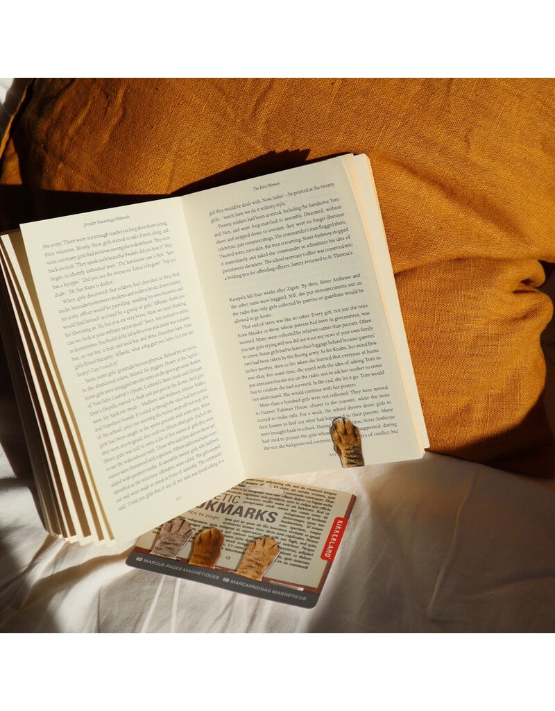 kikkerland Set van 4 magneetjes 'Cat paw'