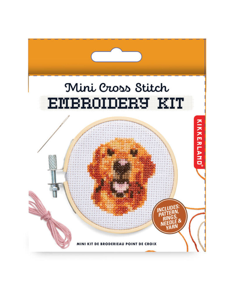 kikkerland Mini cross-stitch naai-setje - Dog