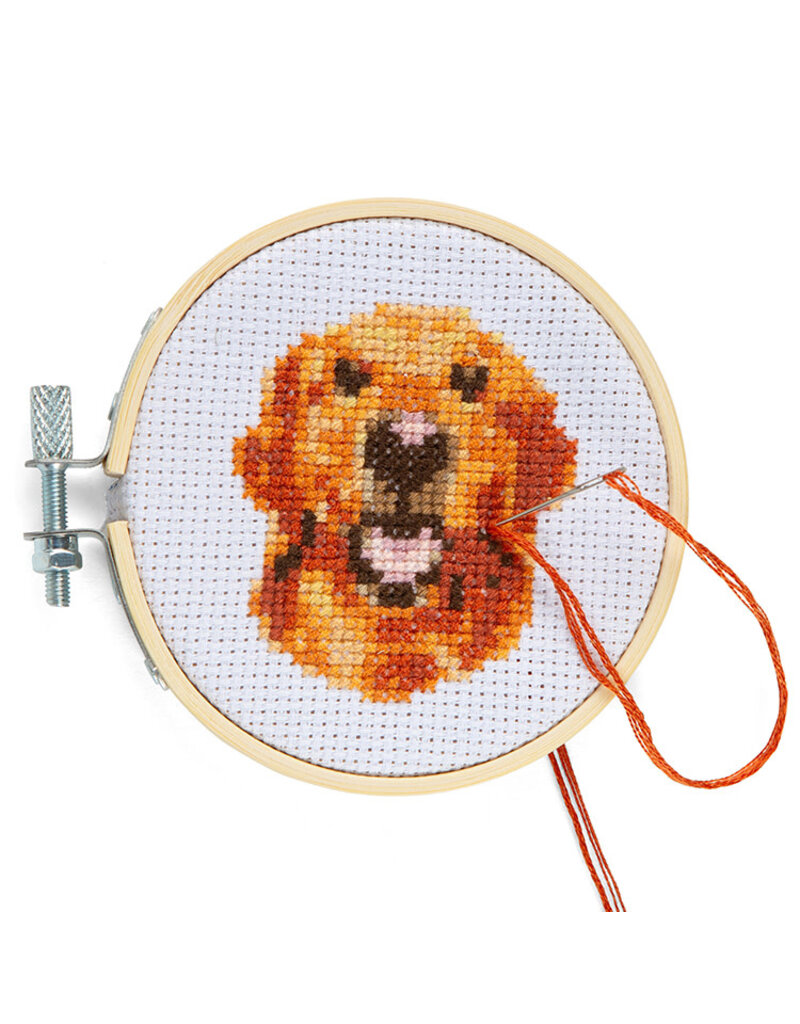 kikkerland Mini cross-stitch naai-setje - Dog