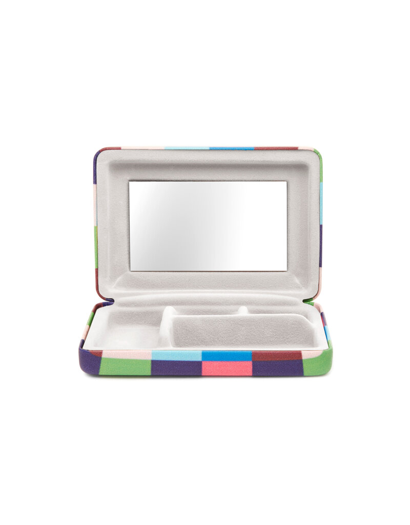 kikkerland Compact juwelendoosje - plaid