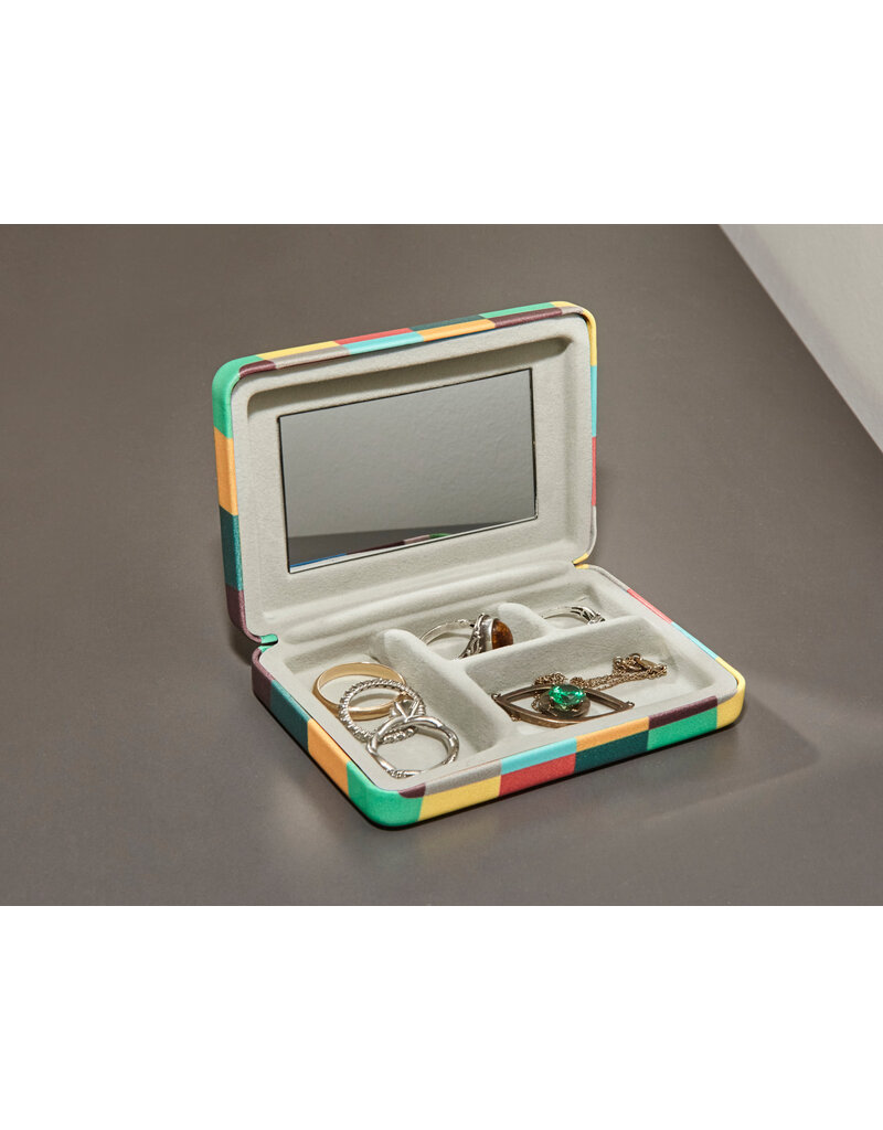 kikkerland Compact juwelendoosje - plaid