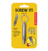 kikkerland Sleutelhanger 'screw it' - 3 mini schroevendraaiers