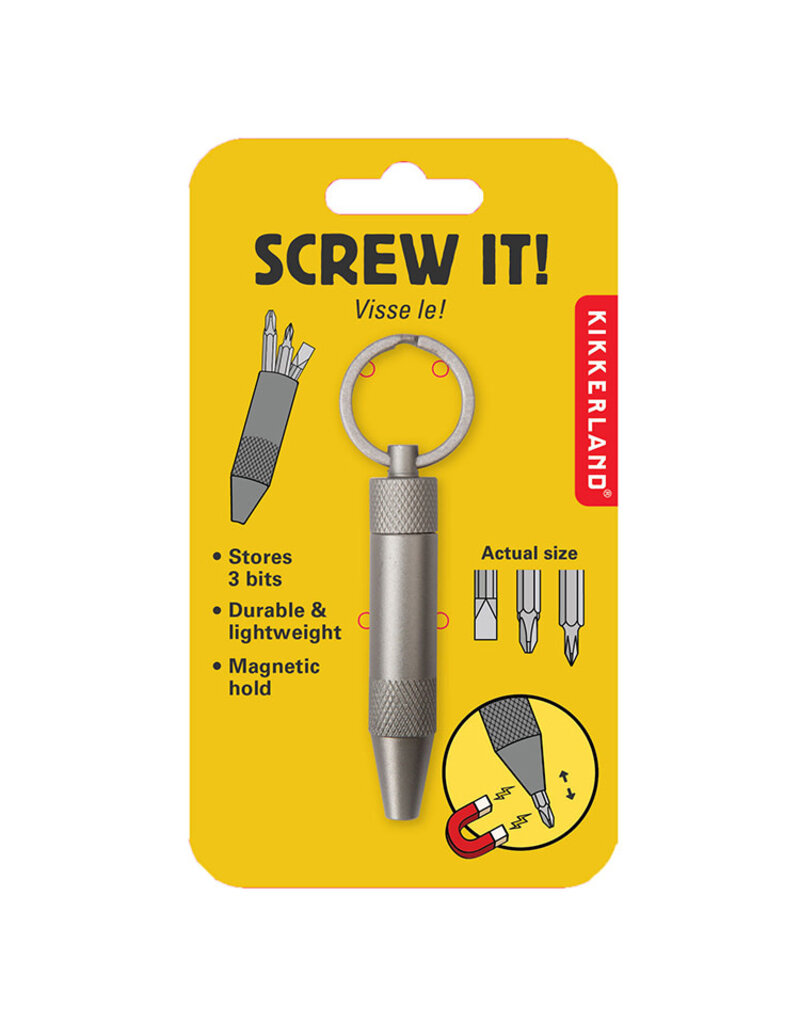 kikkerland Sleutelhanger 'screw it' - 3 mini schroevendraaiers