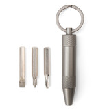 kikkerland Sleutelhanger 'screw it' - 3 mini schroevendraaiers