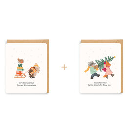 Enfant Terrible Doosje met 2 x 4  kerstkaarten en kraft envelop - LS 7457