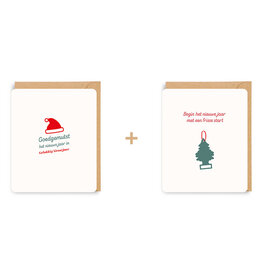Enfant Terrible Doosje met 2 x 4  kerstkaarten en kraft envelop - QT7470