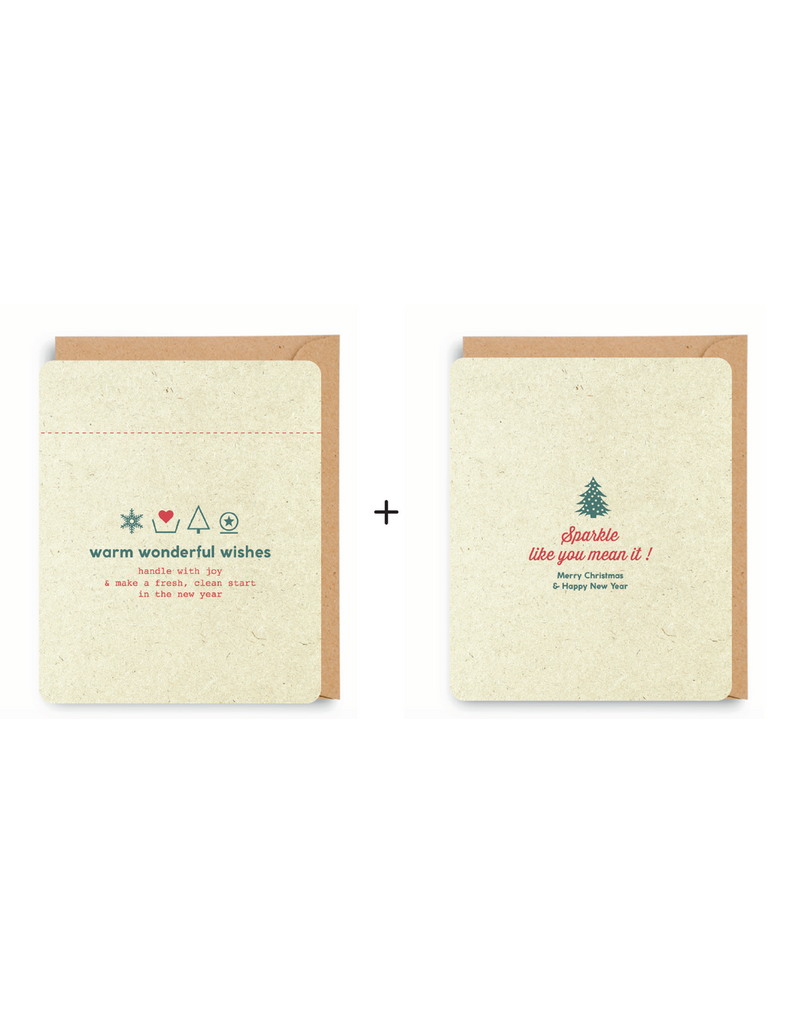 Enfant Terrible Doosje met 2 x 4  kerstkaarten en kraft envelop - Q1628