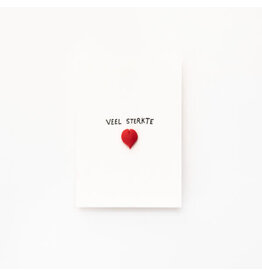 STUDIOFLASH Kaartje met pin 'Veel sterkte'