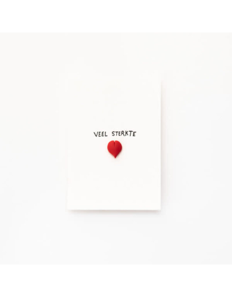 STUDIOFLASH Kaartje met pin 'Veel sterkte'