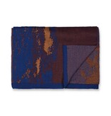 Wolvis Sjaal Myosotis 01 - Blue, dark maroon, copper - 195 cm x 40 cm