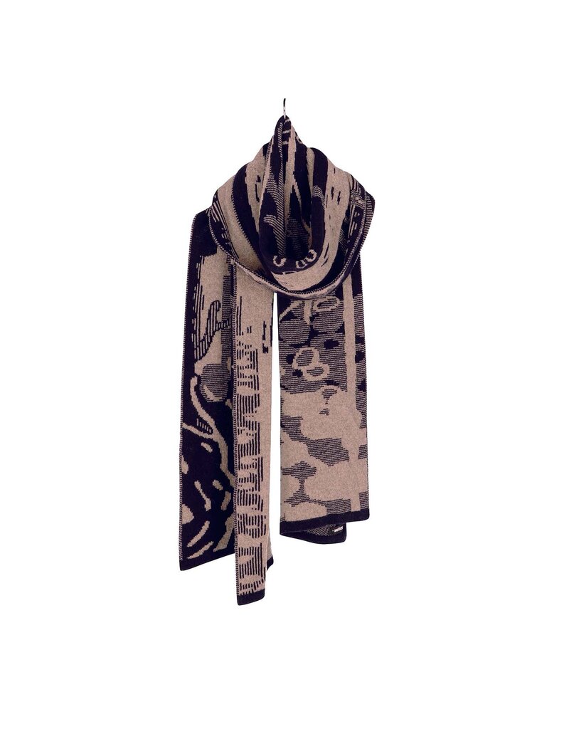 Wolvis Sjaal Myosotis 06 - 100% extra fijne merinowol - 220 cm x 40 cm