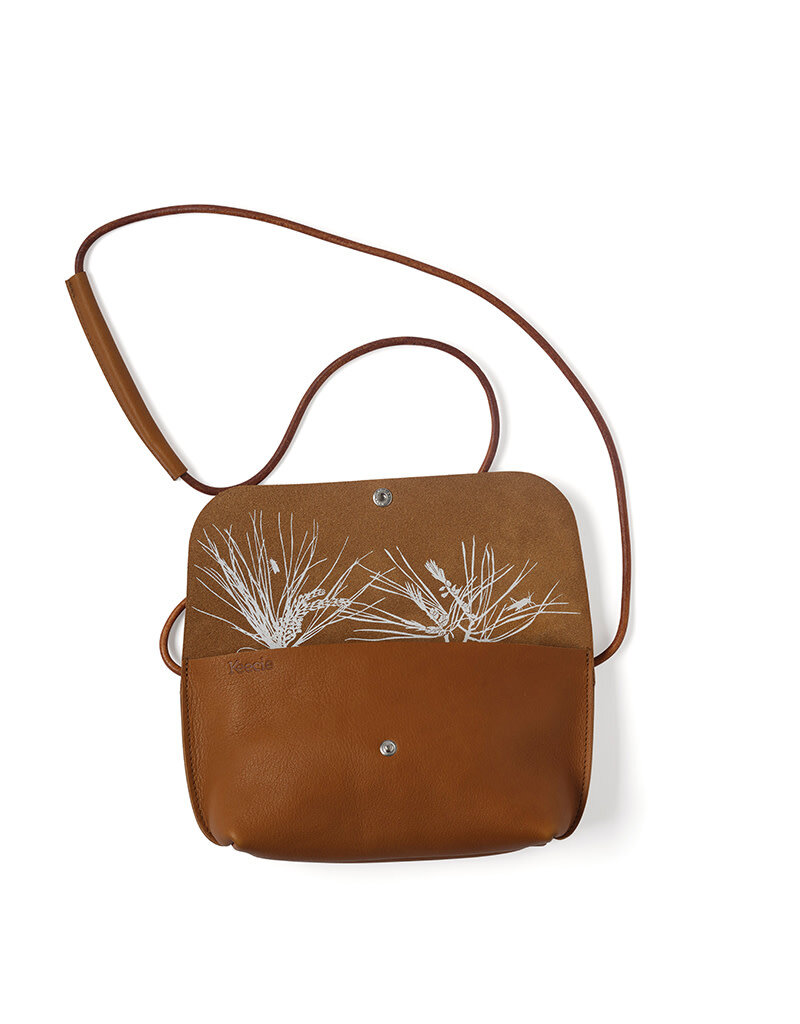 KEECIE Tas Secret Garden - Cognac used look
