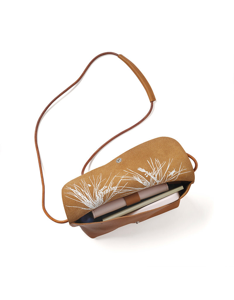 KEECIE Tas Secret Garden - Cognac used look