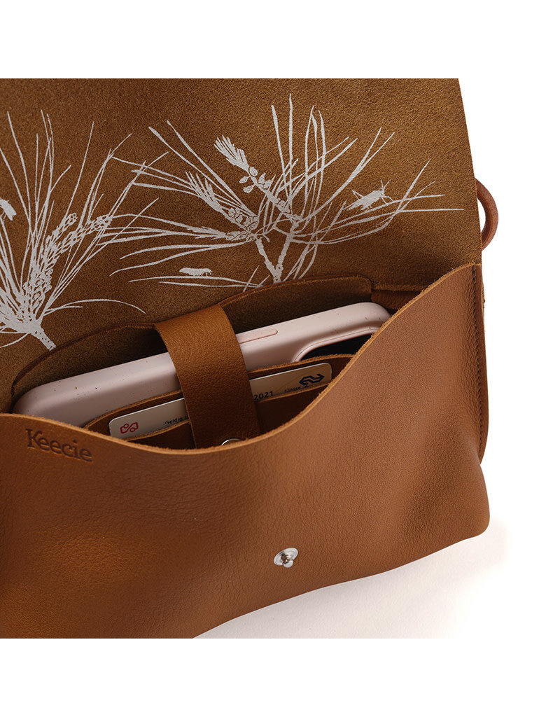 KEECIE Tas Secret Garden - Cognac used look