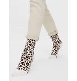 Natural Vibes Witte sokken met dierenprint Luipaard  36/40