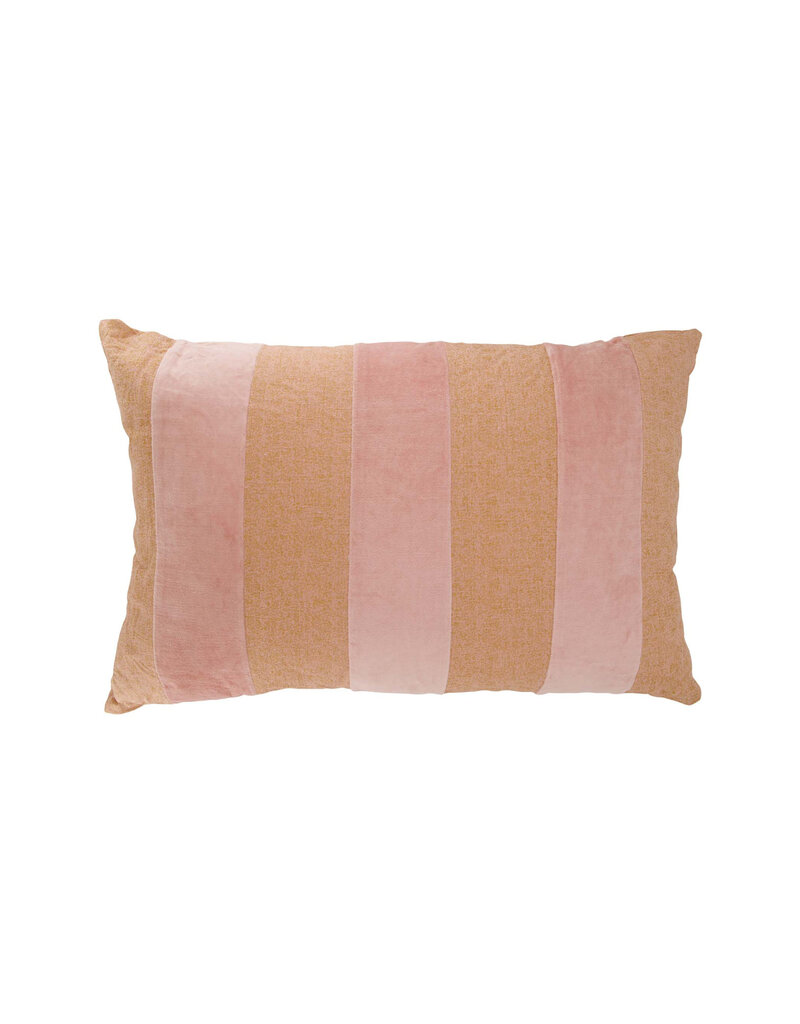Zusss Kussen  met streep katoen/velvet 60x40cm