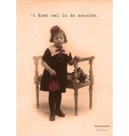 Ministerie van Unieke Zaken Wenskaart Ministerie van Unieke Zaken - 't Komt wel in de sacoche