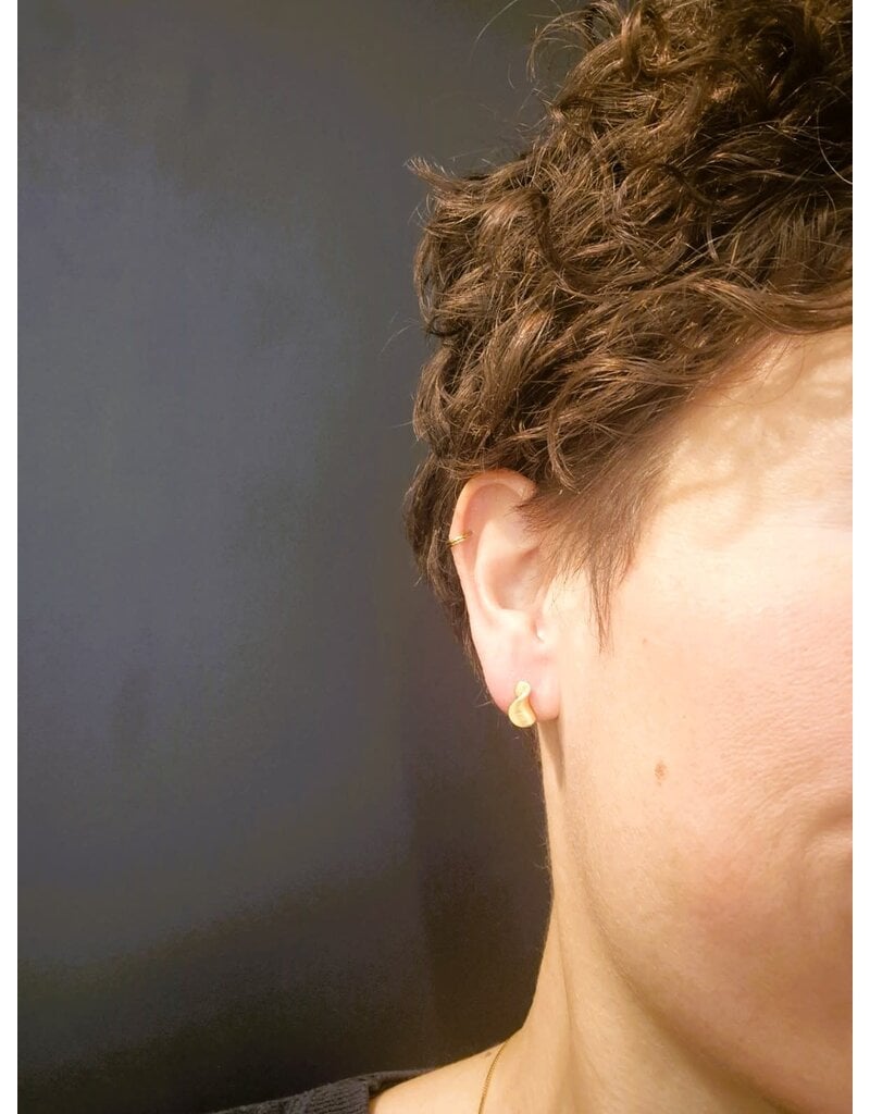 Katwalk Zilver Verguld zilver oorstekers - kleine draai