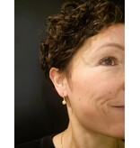 Katwalk Zilver Verguld zilver oorstekers - ringetje met bedeltje