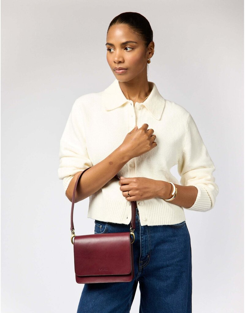 O MY BAG Audrey Mini Dark Cherry Classic Leather