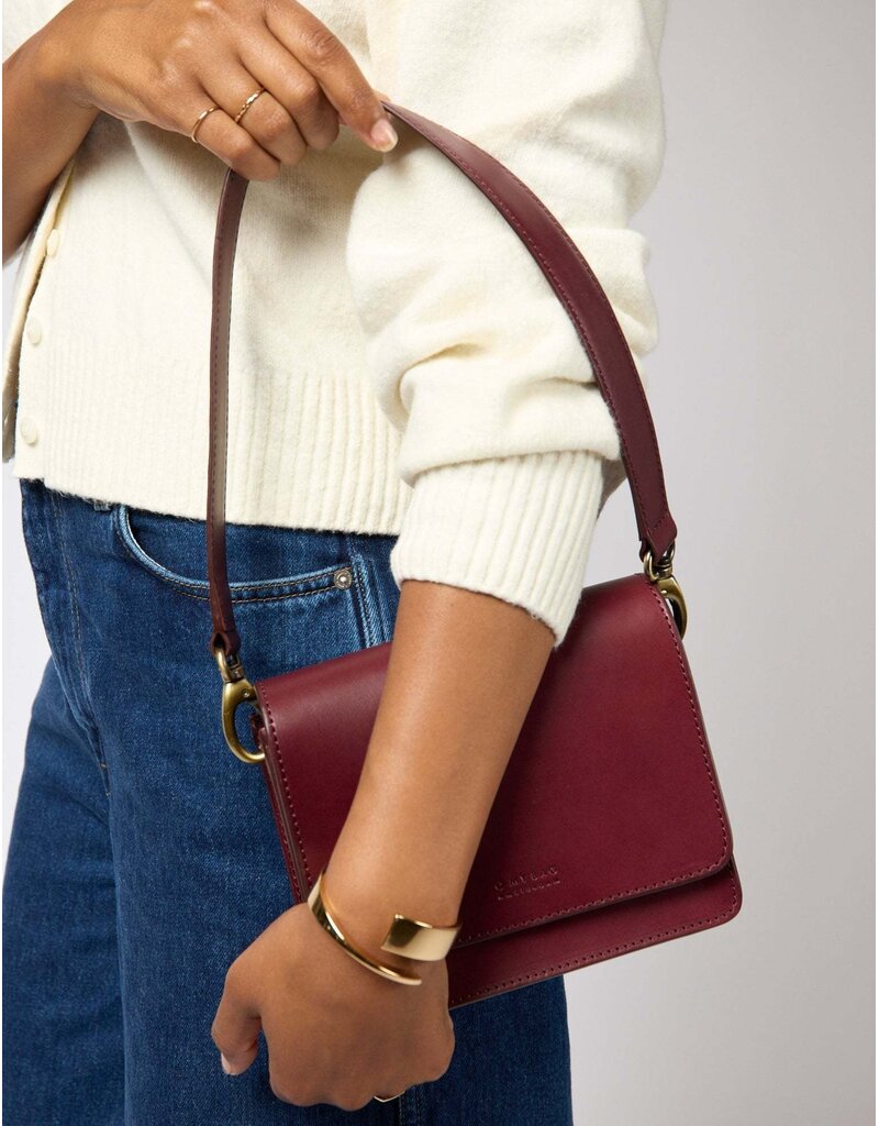 O MY BAG Audrey Mini Dark Cherry Classic Leather