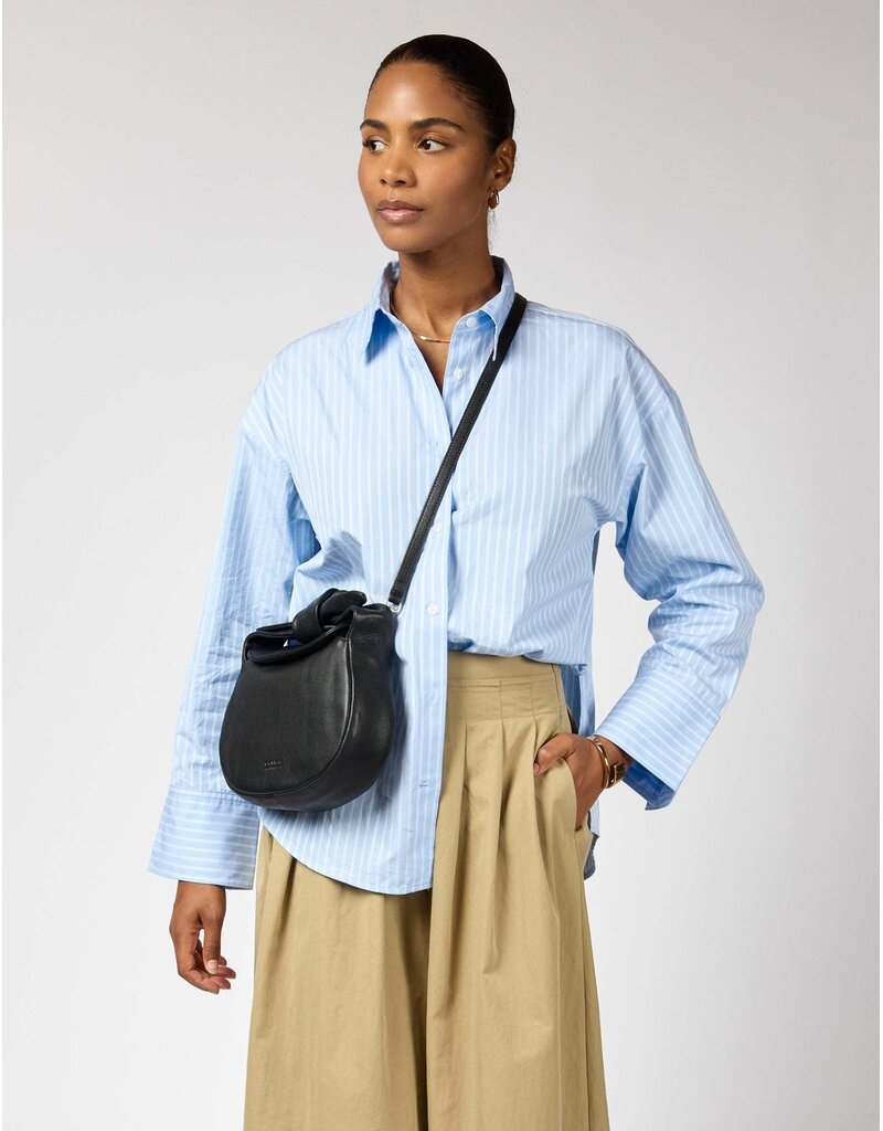 O MY BAG Coco Croissant - Black Soft Grain Leather